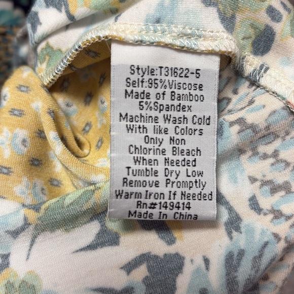 Johnny Was PAISLEY BLOCK RELAXED T‑SHIRT DRESS Size L NWT - Picture 9 of 9